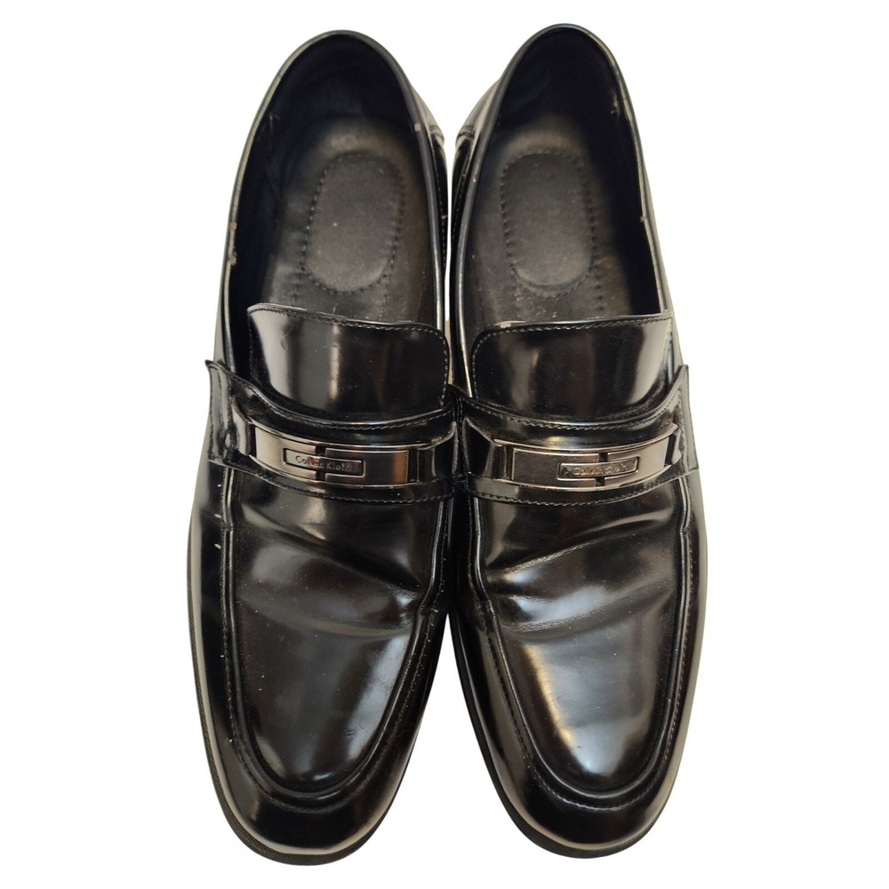 Men's Carl‎ In Klein Armond 34f5071 Size 10 Black Leather Casual Dress Shoes